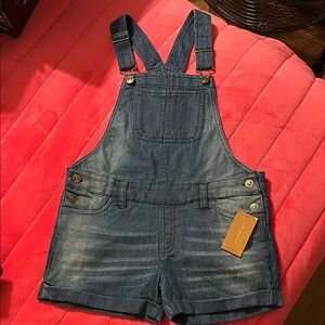Madden Girl Short Denim Overalls Size L(10)